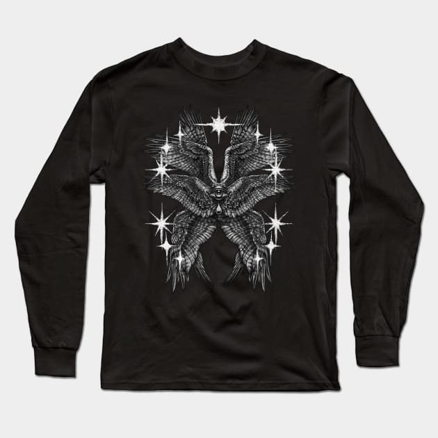 Seraphim V2 B&W Long Sleeve T-Shirt by Crude Casey